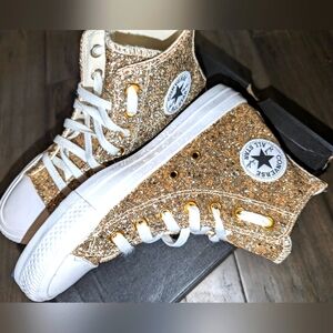 Metallic Gold Converse Sneakers